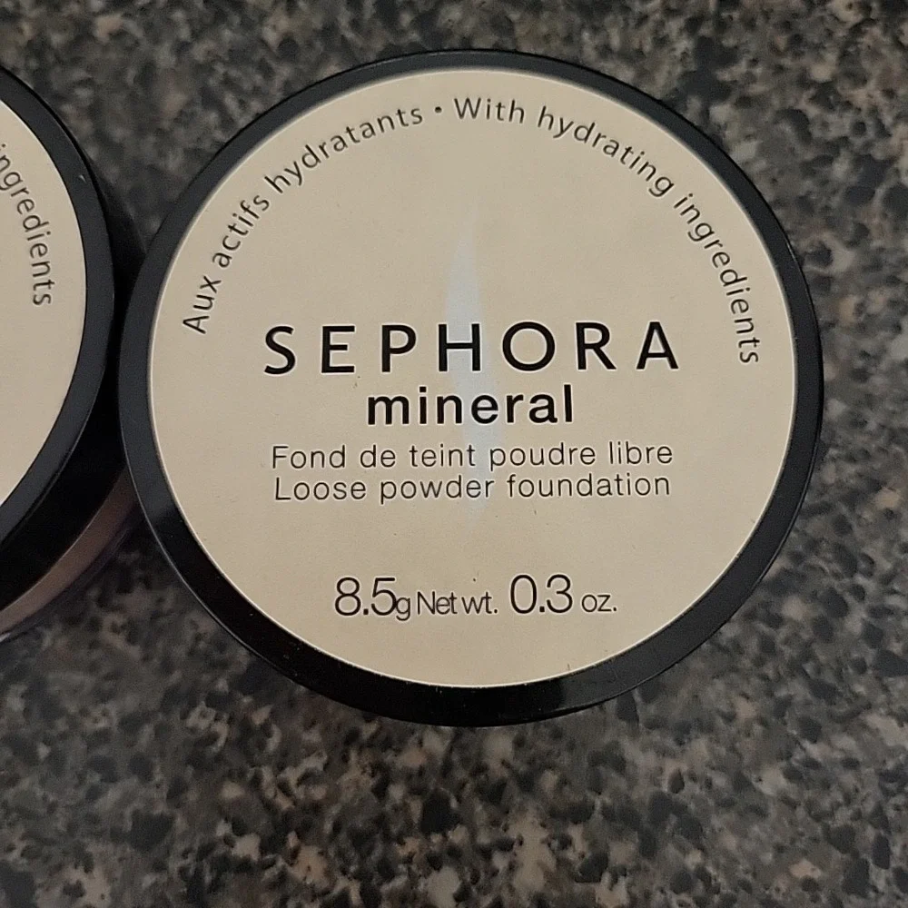 TWO NEW Sephora Mineral Loose Powder Foundation Light 15 NUDE 0.3oz SEALED